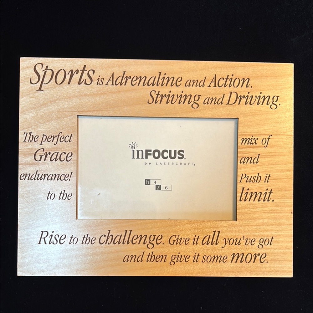 Lasercraft Wood Sports Picture Frame